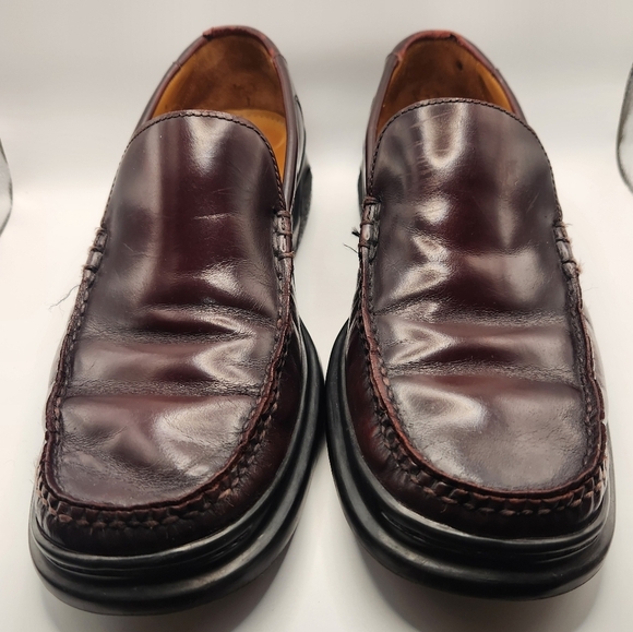 Cole Haan X Nike Air Collab 9.5 Burgundy Loafers Slipon with Nike Air Technology - Picture 4 of 12
